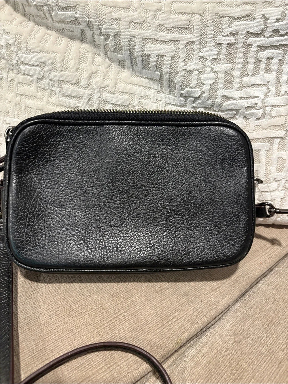 Coach Crossbody Clutch Bag in Canyon Quilt Denim Patchwork Leather